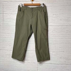 Eddie Bauer Pants Womens Size 8 Khaki Green Cropped Gorpcore Hiking Outdoors